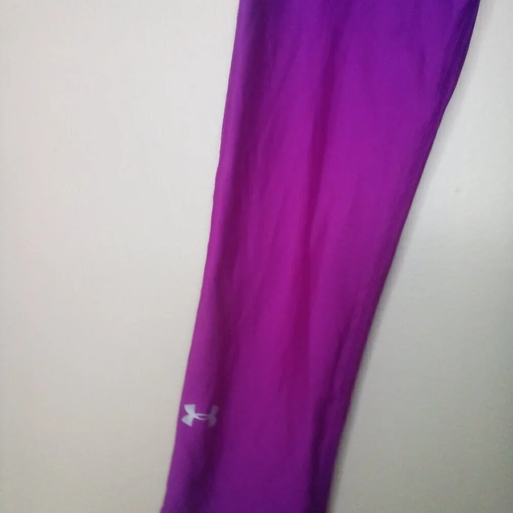 Under Armour Leggings XS Women Compression Heat Gear Active Athletic Purple Pink